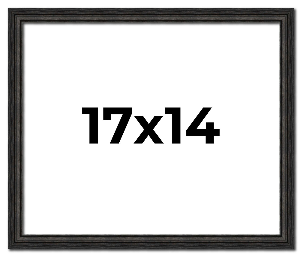 17x14 Thin Barnwood Picture Frame with UV-Resistant Acrylic & Acid Free Backing, Available in 2 Paint Finishes - Grey and Black